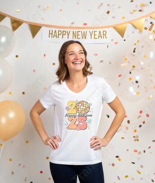 Happy New Year 2025 Stacked Pastel - DTF Transfer DTF Transfer