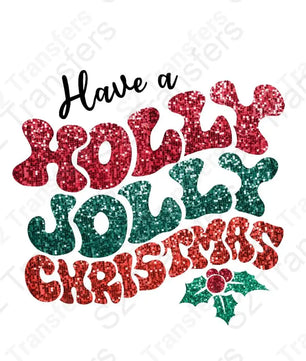 Have A Holly Jolly Christmas Faux Sequins
