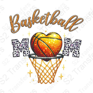 Heart Basketball Mom Leopard