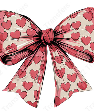 Heart Coquette Bow - DTF Transfer DTF Transfer