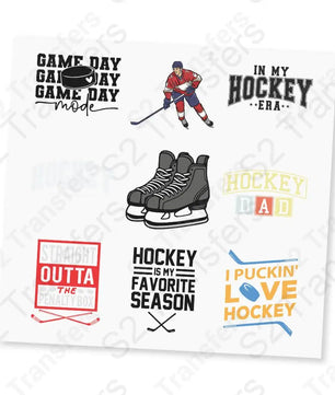 Hockey UV DTF Sticker Sheet