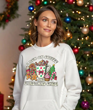 I Run On Coffee And Christmas Cheer - DTF Transfer DTF Transfer