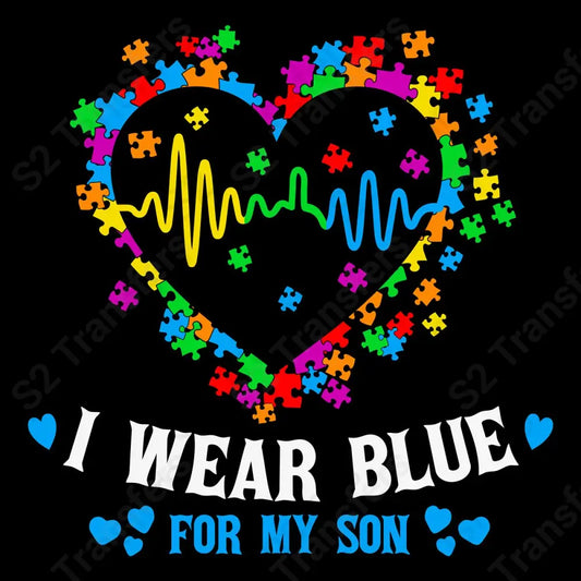 I Wear Blue For My Son Autism Awareness