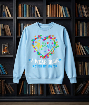 I Wear Blue For My Son Autism Awareness - DTF Transfer