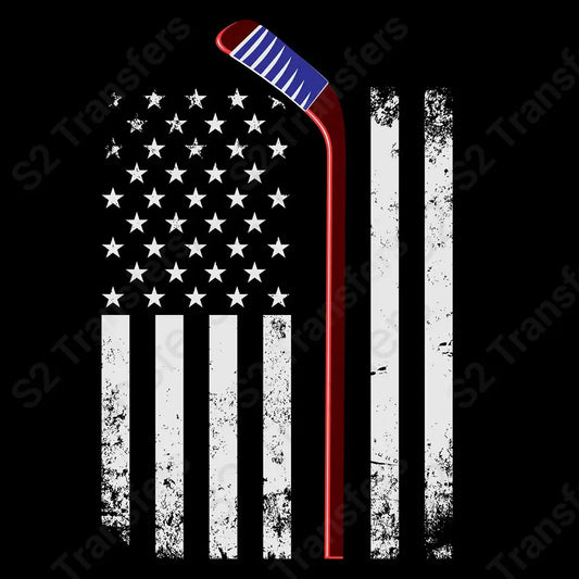 Ice Hockey USA Flag