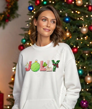 Jolly - Christmas Winter Doodle Hand Drawn - DTF Transfer DTF Transfer