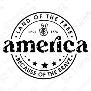Land Of The Free America Black