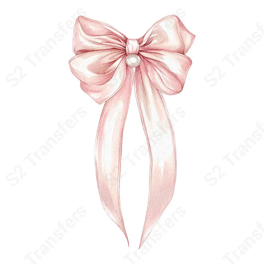 Light Pink Pearl Bow - DTF Transfer DTF Transfer