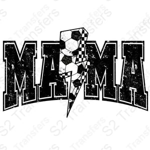 Mama Soccer Lightning Bolt
