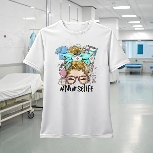MessyBun Nurse Life - DTF Transfer DTF Transfer