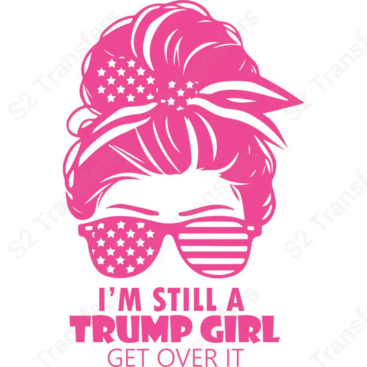 Messybun Trump Girl Pink - DTF Transfer DTF Transfer