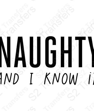 Naughty And I Know It Black