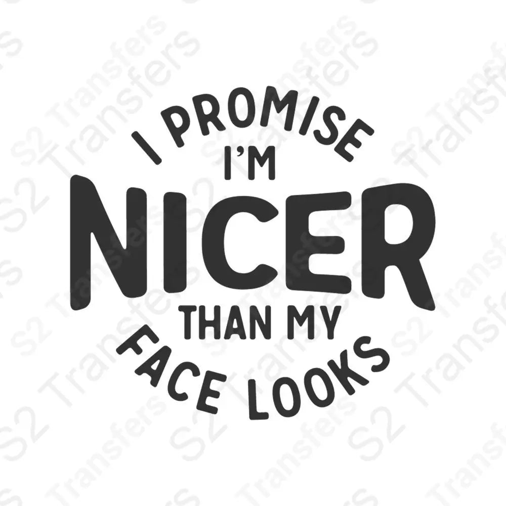 Nicer Than My Face Looks