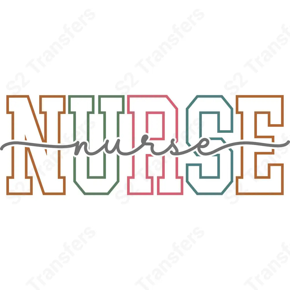 Nurse Varsity Script - DTF Transfer DTF Transfer