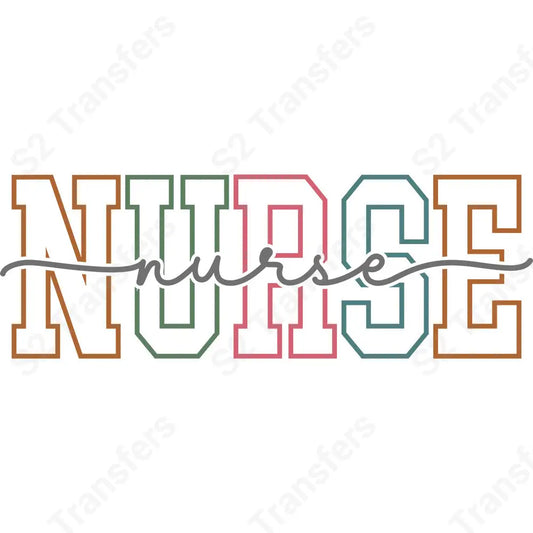 Nurse Varsity Script - DTF Transfer DTF Transfer