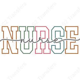 Nurse Varsity Script - DTF Transfer DTF Transfer