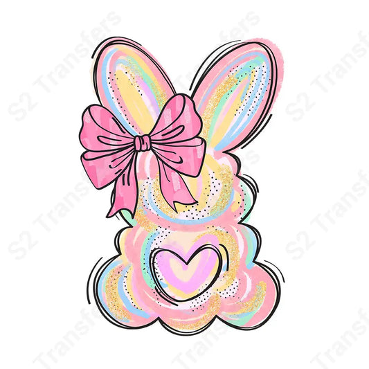 Pastel Color Bunny - DTF Transfer DTF Transfer