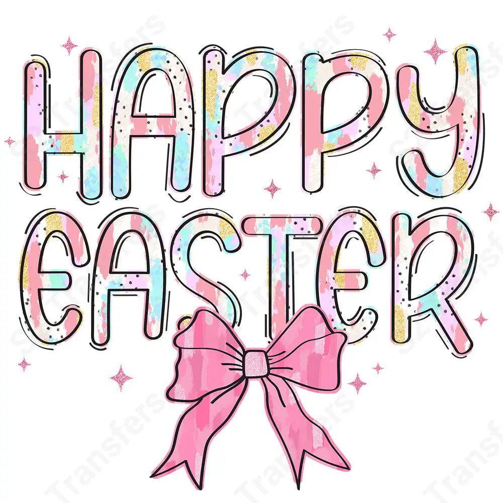 Pastel Happy Easter - DTF Transfer DTF Transfer