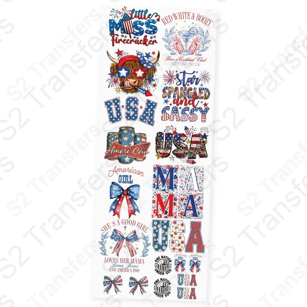 4th of july Premade Gang sheet - template