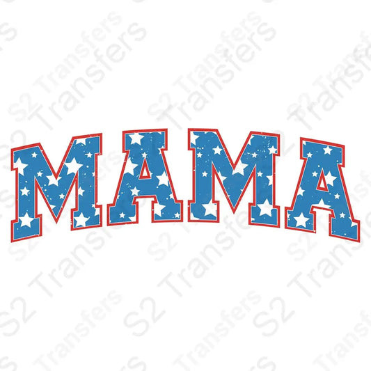 Patriotic Mama Stars Distressed