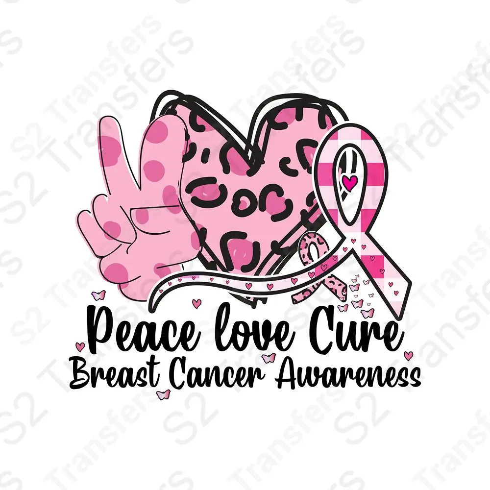 Peace Love Cure Breast Cancer Awareness