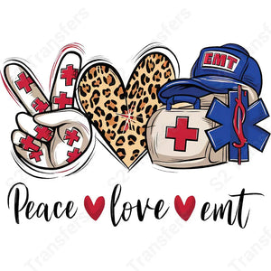 Peace Love EMT - DTF Transfer DTF Transfer