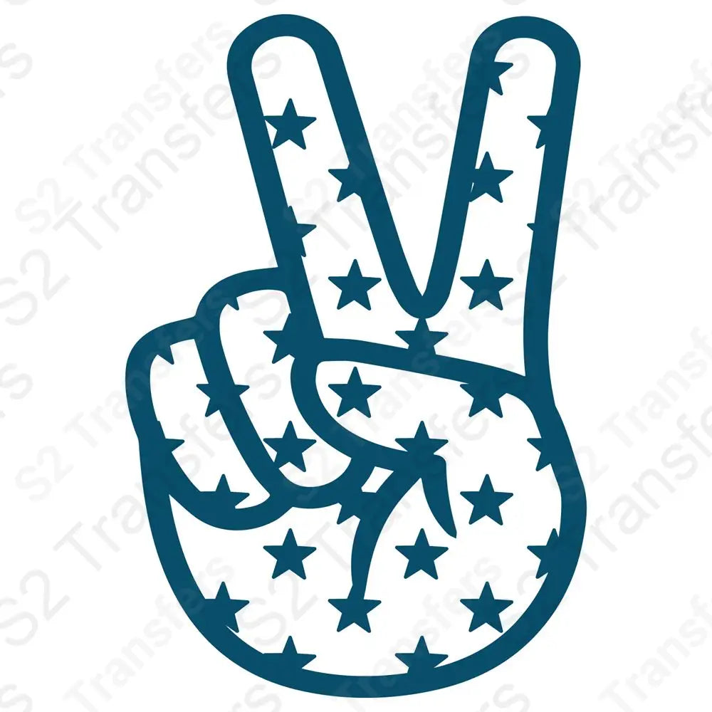 Peace Sign Blue Color