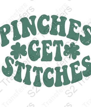 Pinches Get Stitches Distressed Green