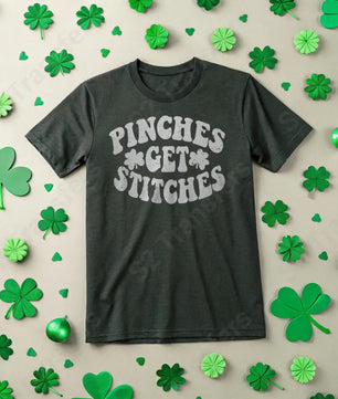 Pinches Get Stitches Distressed White - DTF Transfer DTF Transfer