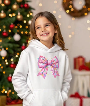 Pink Christmas Light Bow - DTF Transfer DTF Transfer