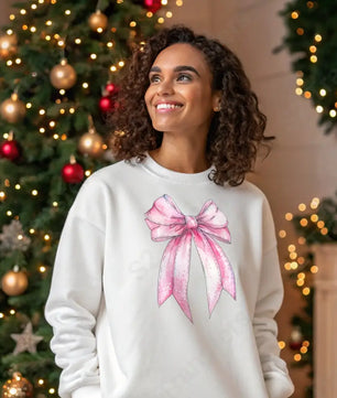 Pink Watercolor Bow - DTF Transfer DTF Transfer