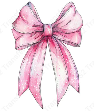 Pink Watercolor Bow