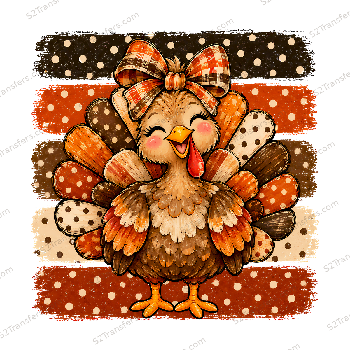 Plaid Bow Turkey Polka Dot Stripes main preview