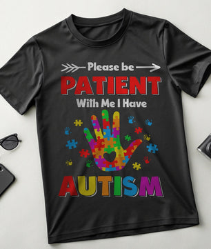 Please Be Patient With Me I Have Autism Hand - DTF Transfer
