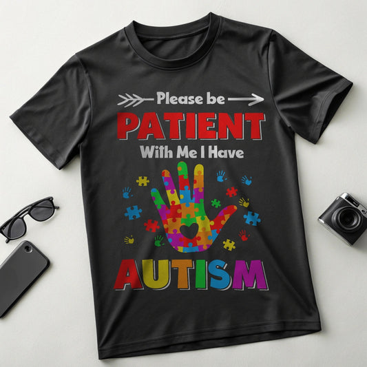 Please Be Patient With Me I Have Autism Hand - DTF Transfer