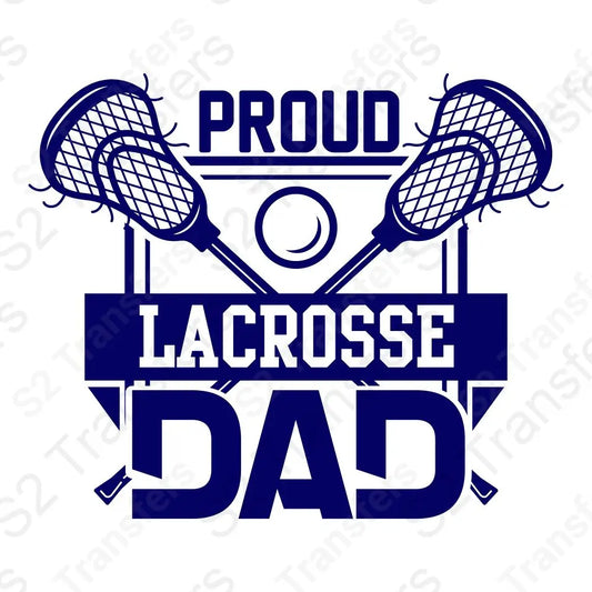 Proud Lacrosse Dad Blue