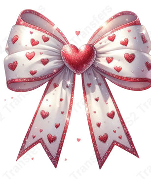 Red Hearts Bow - DTF Transfer DTF Transfer