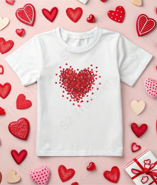 Red Hearts With Little Hearts - DTF Transfer DTF Transfer