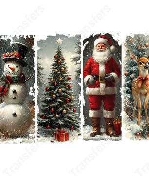 Retro Christmas Quartet - DTF Transfer DTF Transfer