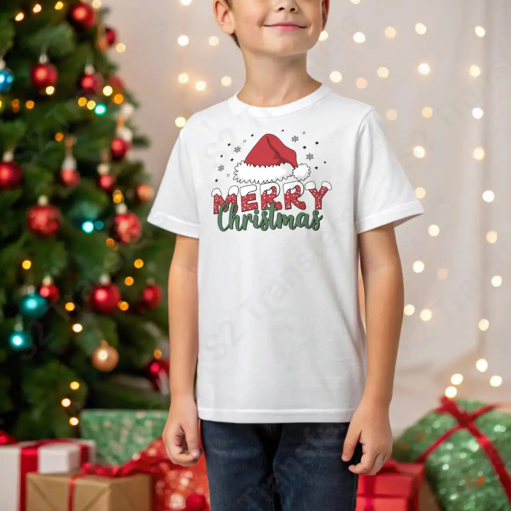 Santa Hat Merry Christmas - DTF Transfer DTF Transfer