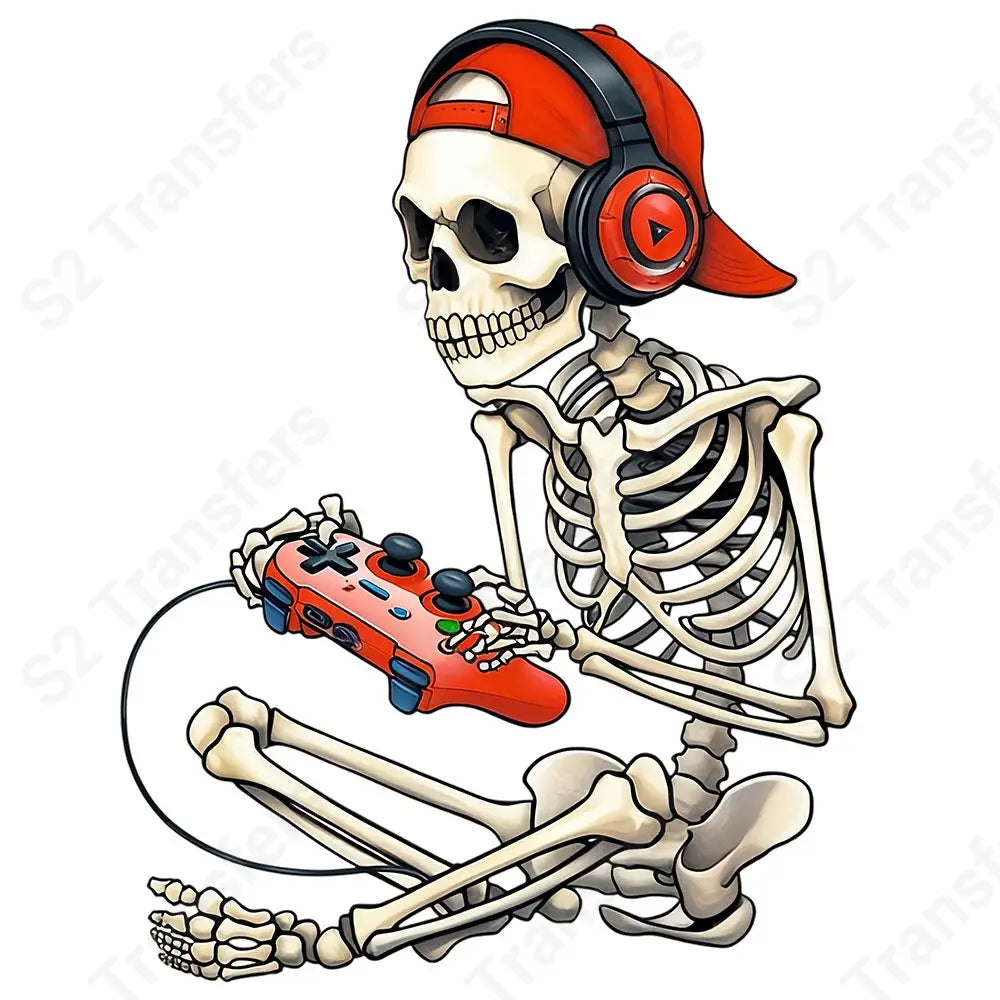 Skeleton Gamer - DTF Transfer DTF Transfer