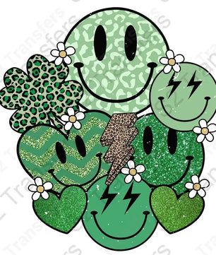 Smiley Faces St Patrick Retro