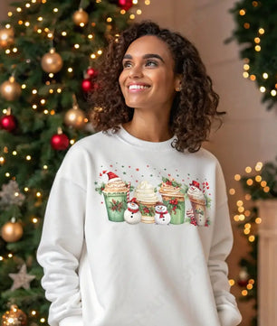 Snowman Coffee Cups - DTF Transfer DTF Transfer