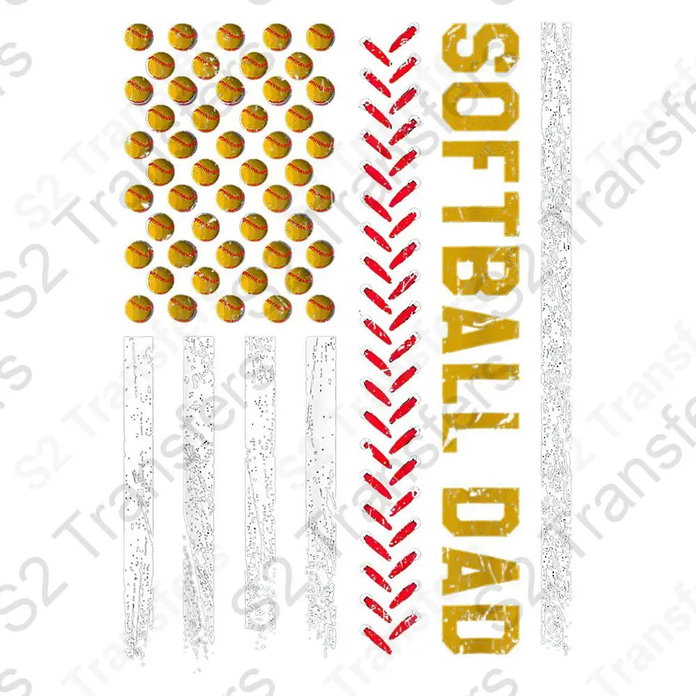 Softball Dad Flag