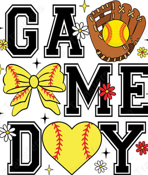 Softball Game Day Symbols - DTF Transfer DTF Transfer