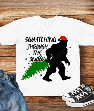 Squatching Through The Snow - DTF Transfer DTF Transfer