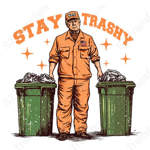 Stay Trashy Trump Garbage - DTF Transfer DTF Transfer
