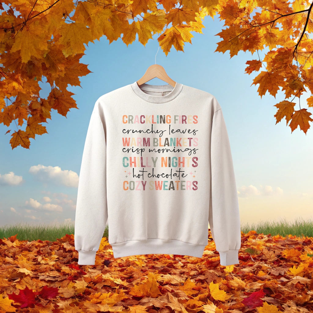 Crackling Fires Fall Word Art - DTF Transfer