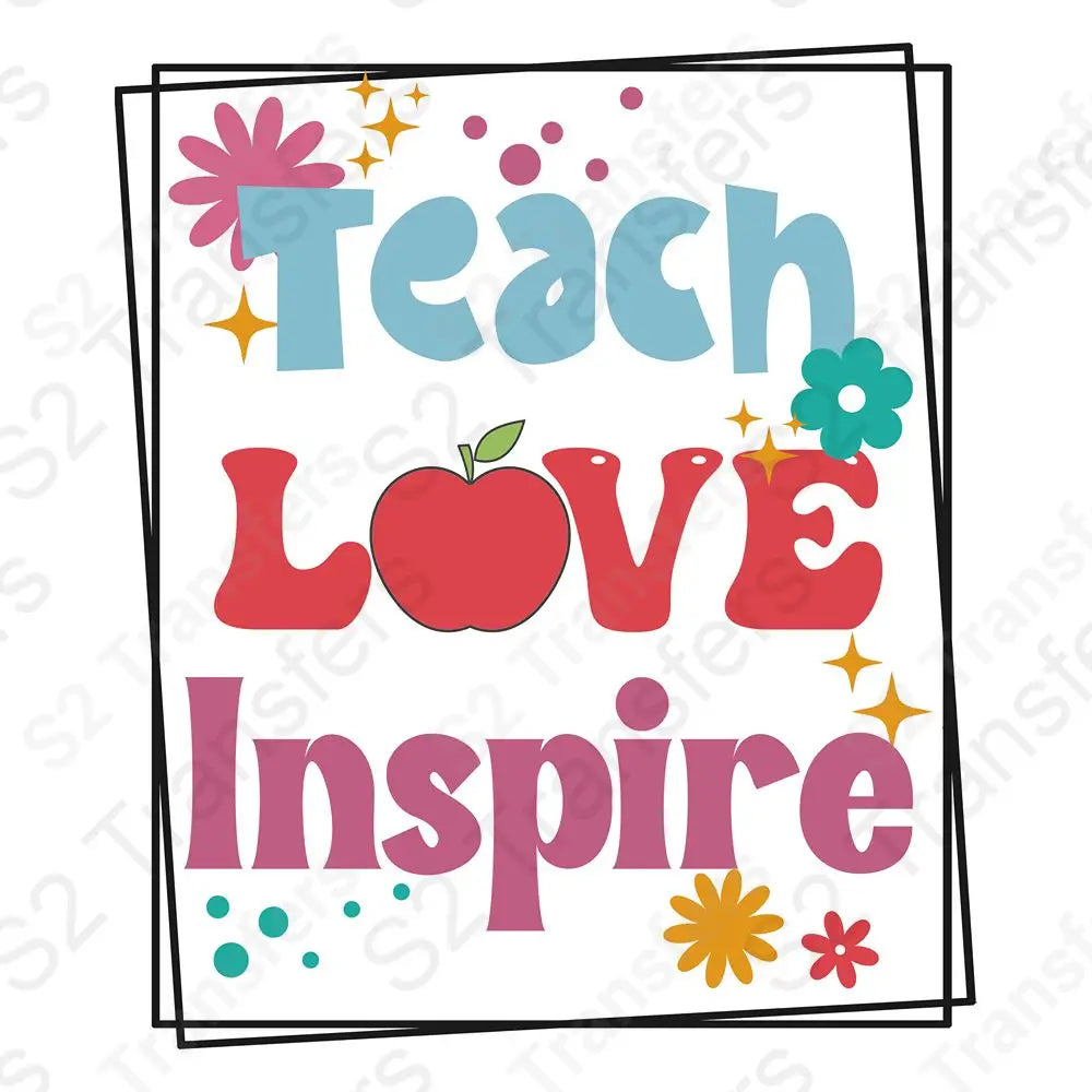 Teach Love Inspire Retro
