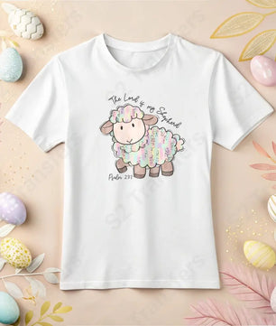 The Lord Is My Shepherd Pastel Sheep - DTF Transfer DTF Transfer